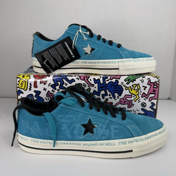 Converse One Star Pro Low x Sean Pablo Paradise Men's Size 8 Teal‎ 173215C NEW - Picture 10 of 13